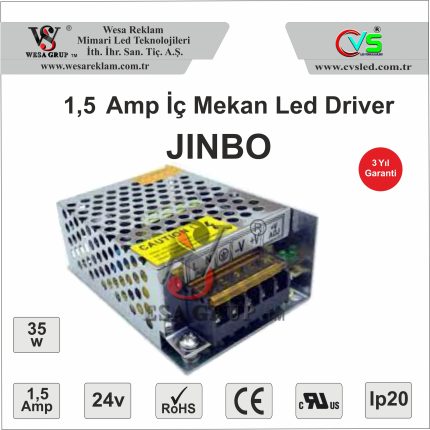 Jinbo İç Mekan LED Driver 35W 24V