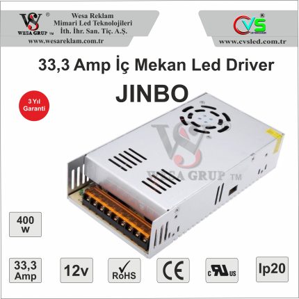 JINBO İÇ MEKAN DRIVER 400W 12V GENİŞ KASA